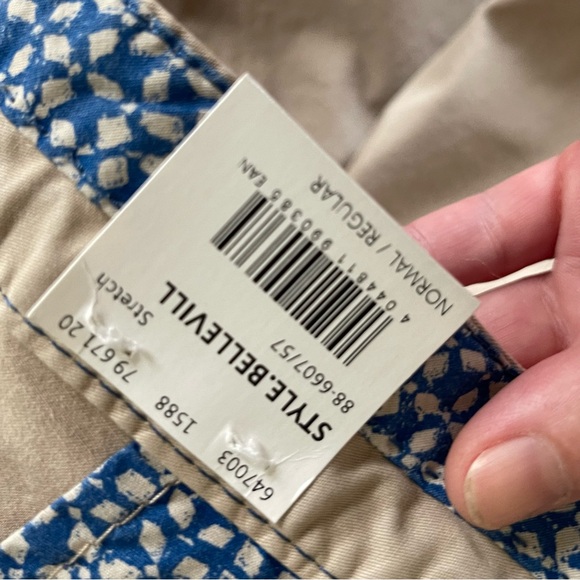 NWT Brax "Bellevill" Khaki Shorts Chino Flat Front Bermuda Size 40 Inseam 12" - Picture 6 of 6